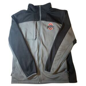 Ohio State Buckeyes Sweatshirt Mens Small Gray J. America 1/4 Zip Long Sleeve